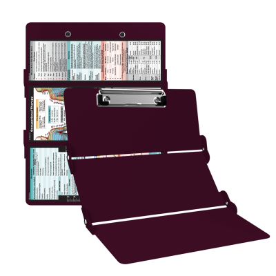 WhiteCoat Clipboard® Trifold - Wine Occupational Therapy Edition